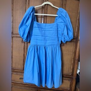 Abercrombie & Fitch Emerson Waisted Poplin Mini Dress